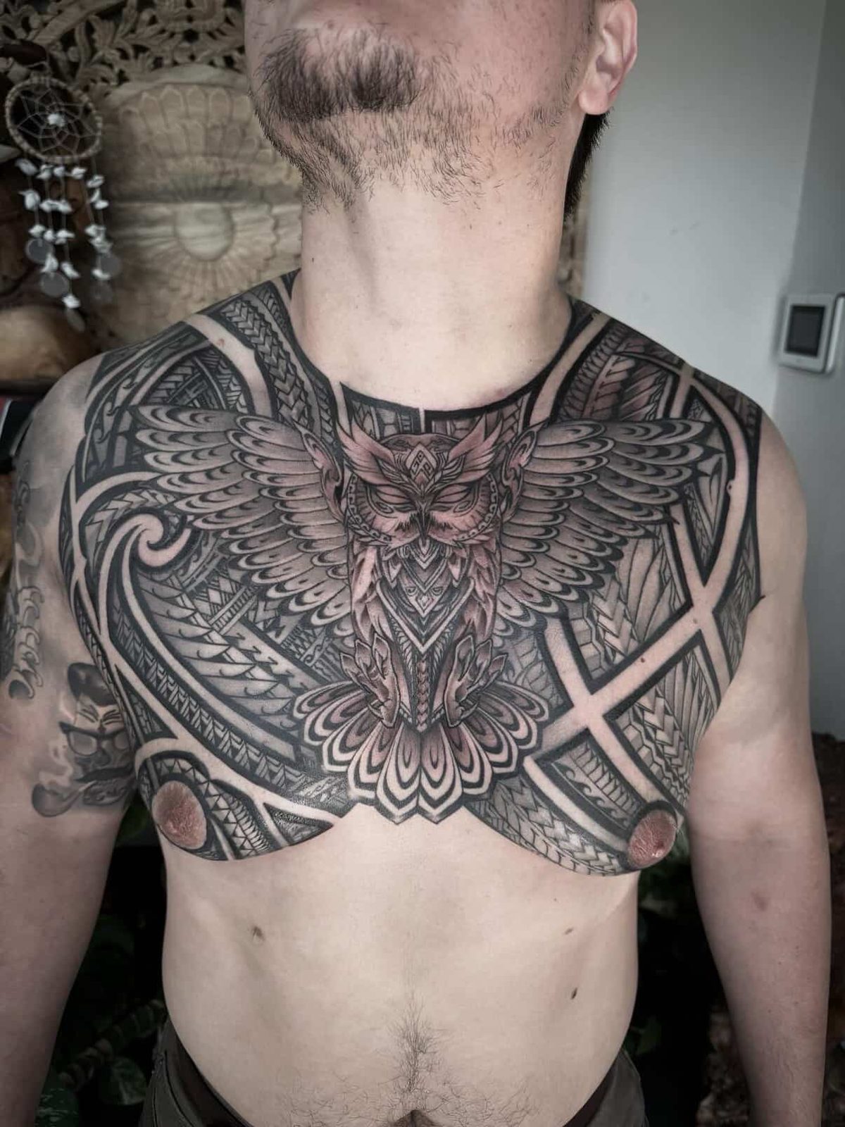 Tattoo by Noodles — Red Buddha Tattoo (piece 3 of 21)