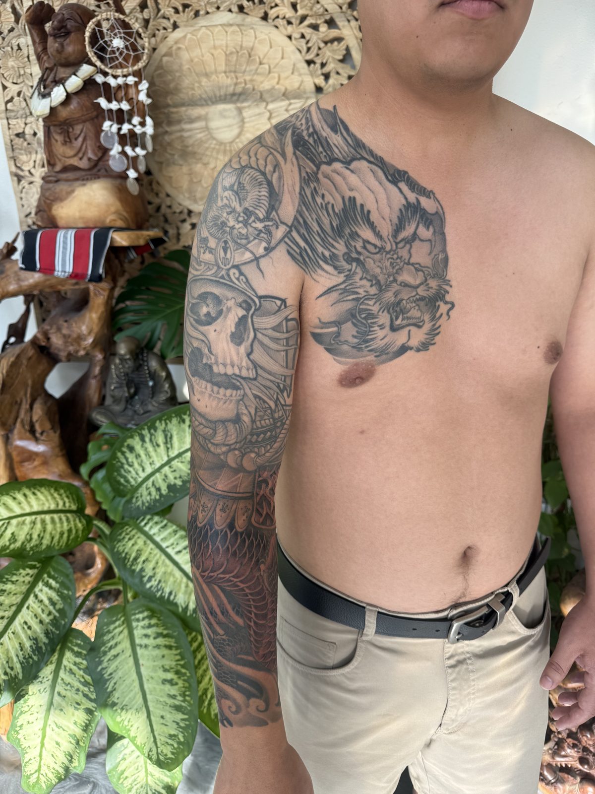 Tattoo by Noodles — Red Buddha Tattoo (piece 6 of 21)