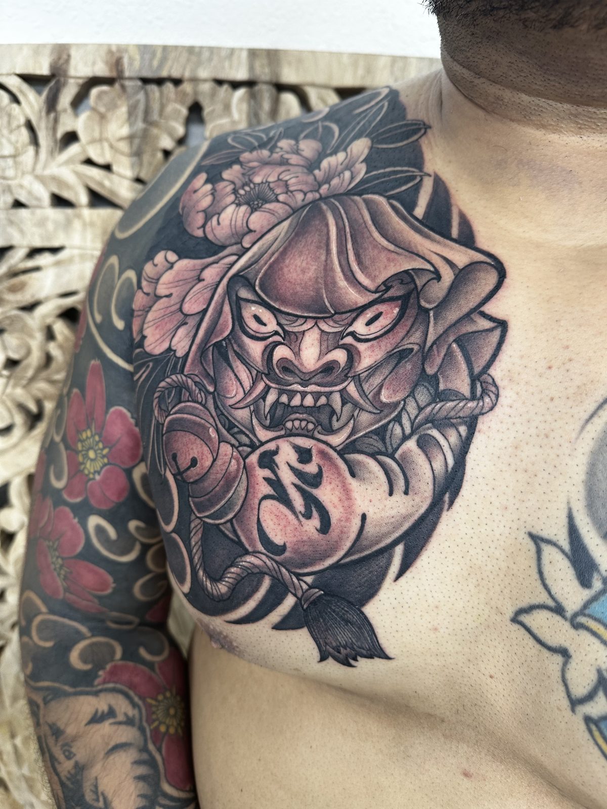 Tattoo by Noodles — Red Buddha Tattoo (piece 9 of 21)