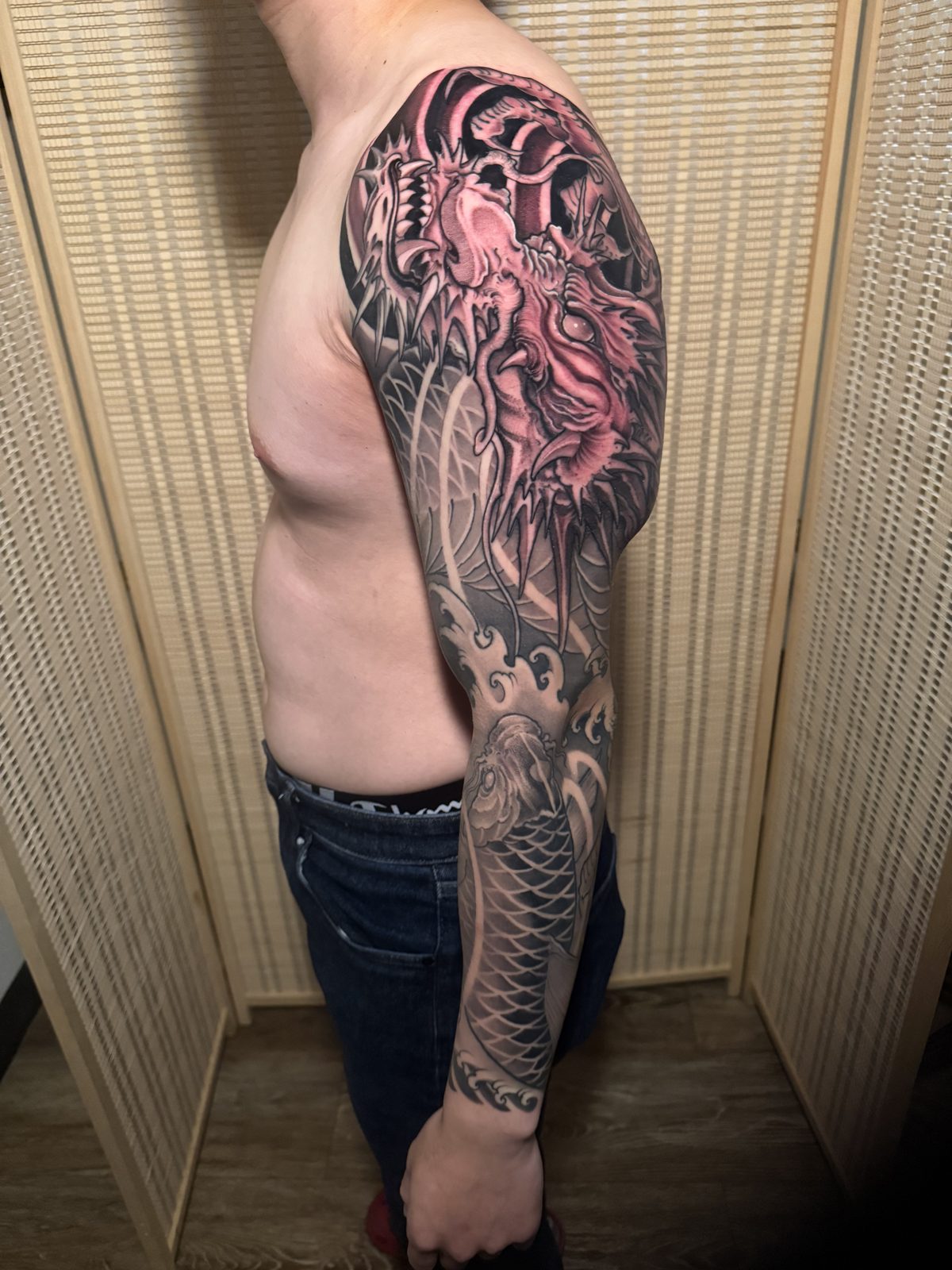 Tattoo by Noodles — Red Buddha Tattoo (piece 10 of 21)
