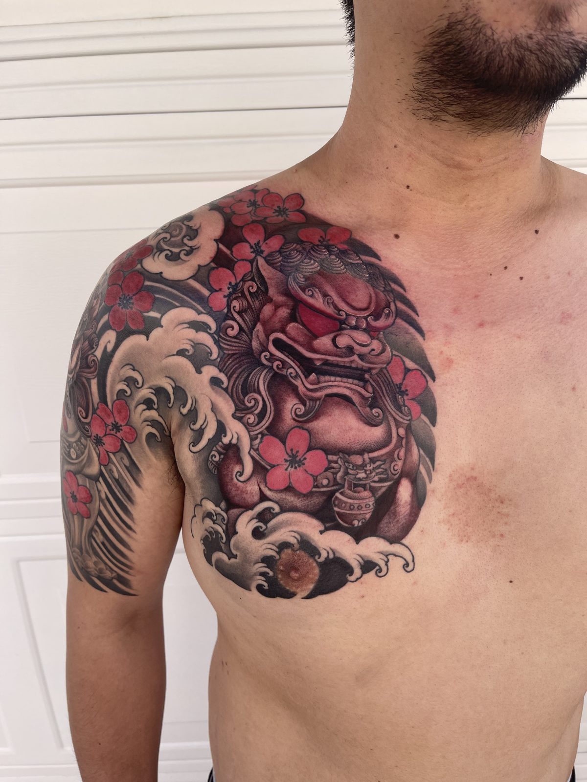 Tattoo by Noodles — Red Buddha Tattoo (piece 19 of 21)
