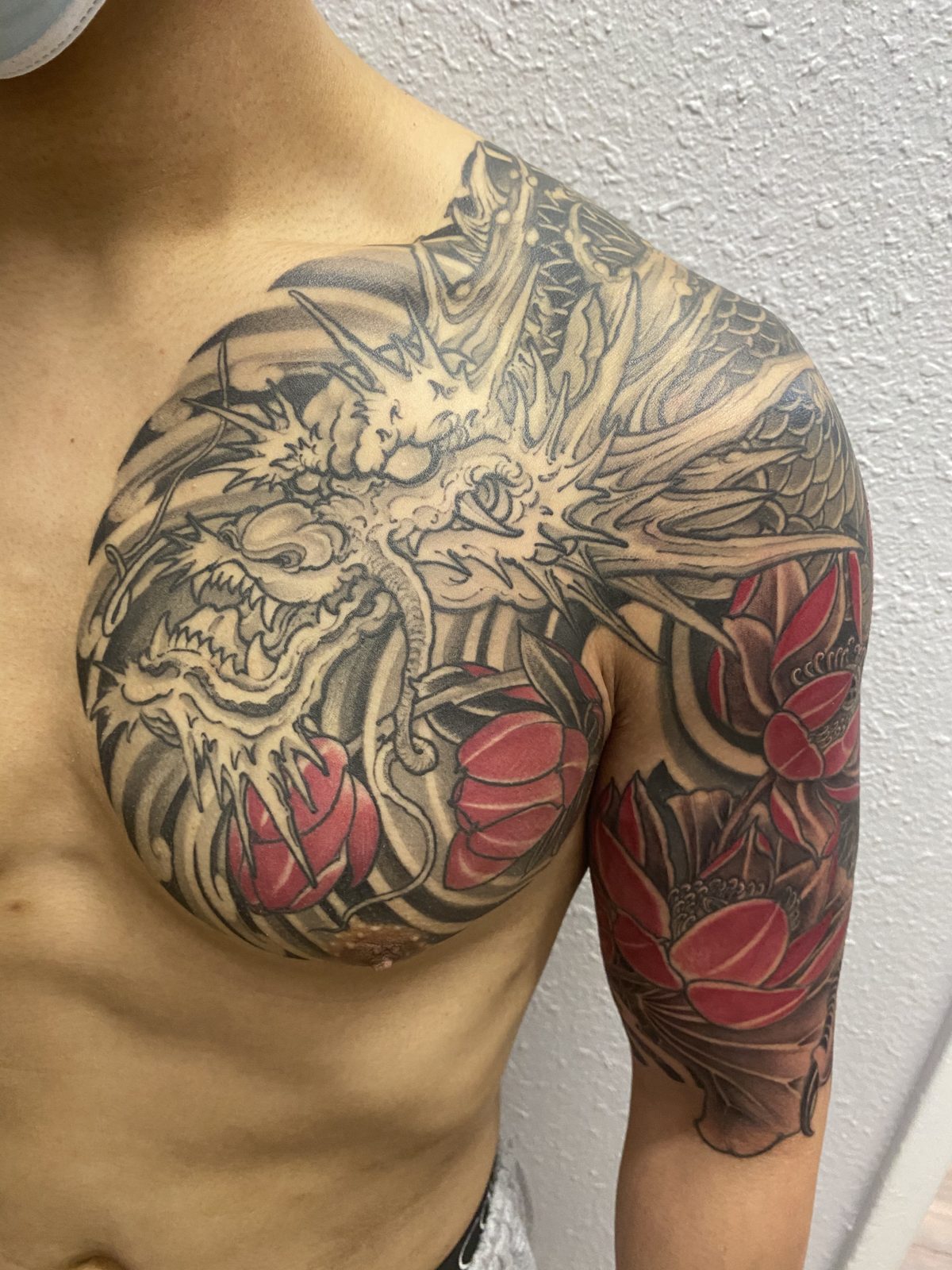 Tattoo by Noodles — Red Buddha Tattoo (piece 20 of 21)